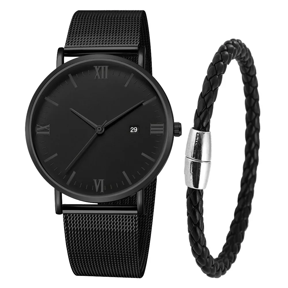 Stainless Mesh Band - Ultra Thin Men Watch Magnetic Bracelet