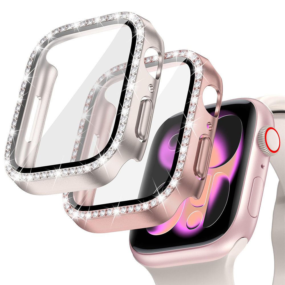 Smartwatch Band Accessories - Diamond Case+Glass For Apple watch series