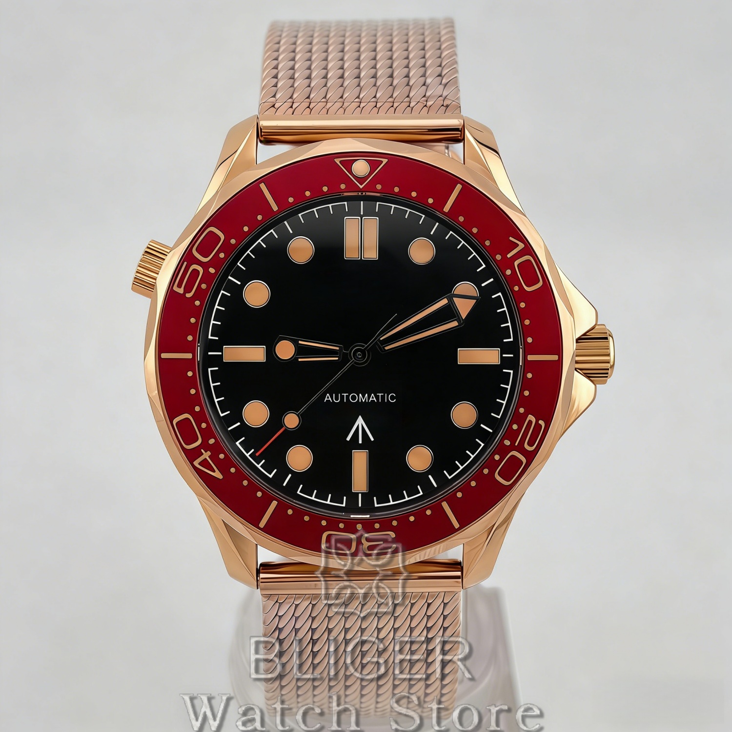 Stainless Mesh Band - BLIGER Vintage Bronze Rose Gold 41mm
