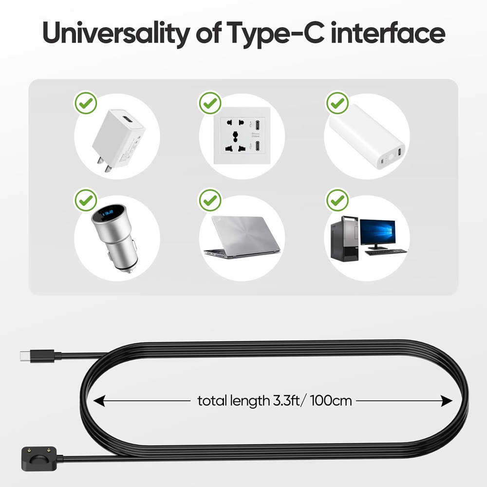 Black USB-C Charging Cord for  – Best Smartwatch Accessories Bewertung und Preis
