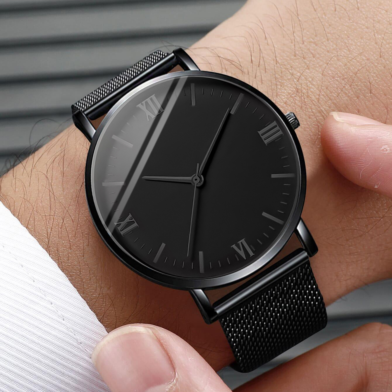 2PCS Men's Watch Fashion Roma  – Stainless Mesh Band Bewertung und Preis