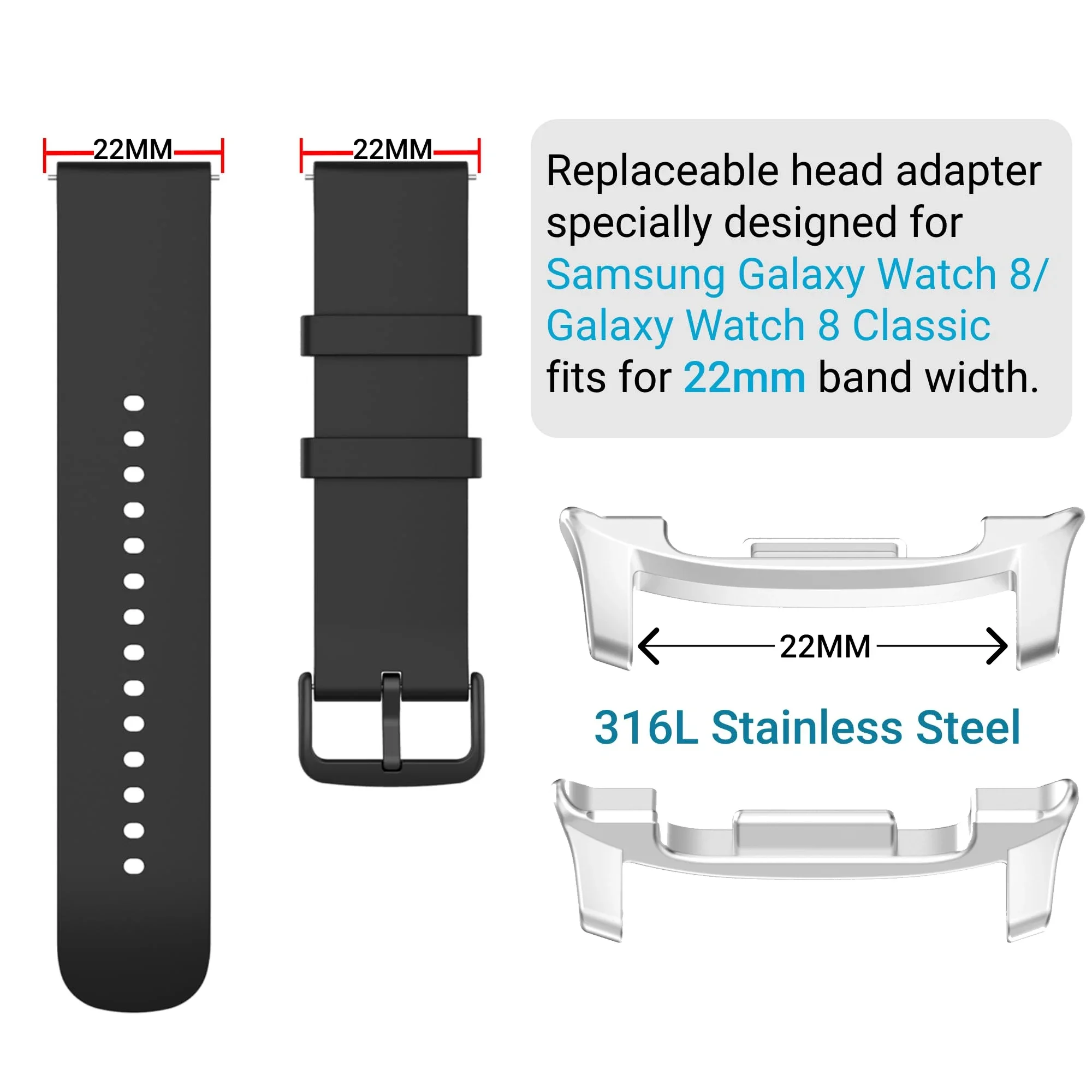 2PCS Stainless Steel Watch Ada – Watch Band Connector Bewertung und Preis