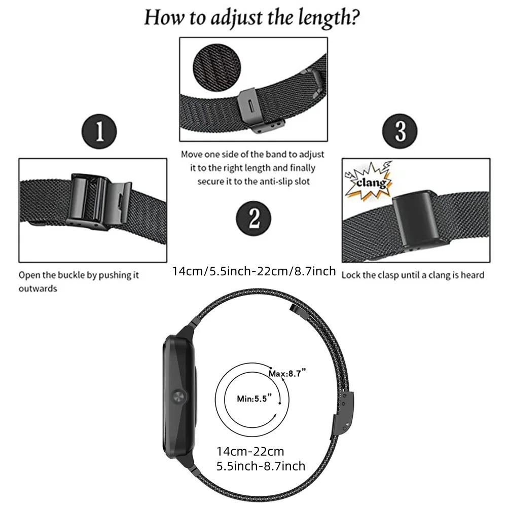 Metal Bands for Honor Watch 4  – Stainless Mesh Band Bewertung und Preis