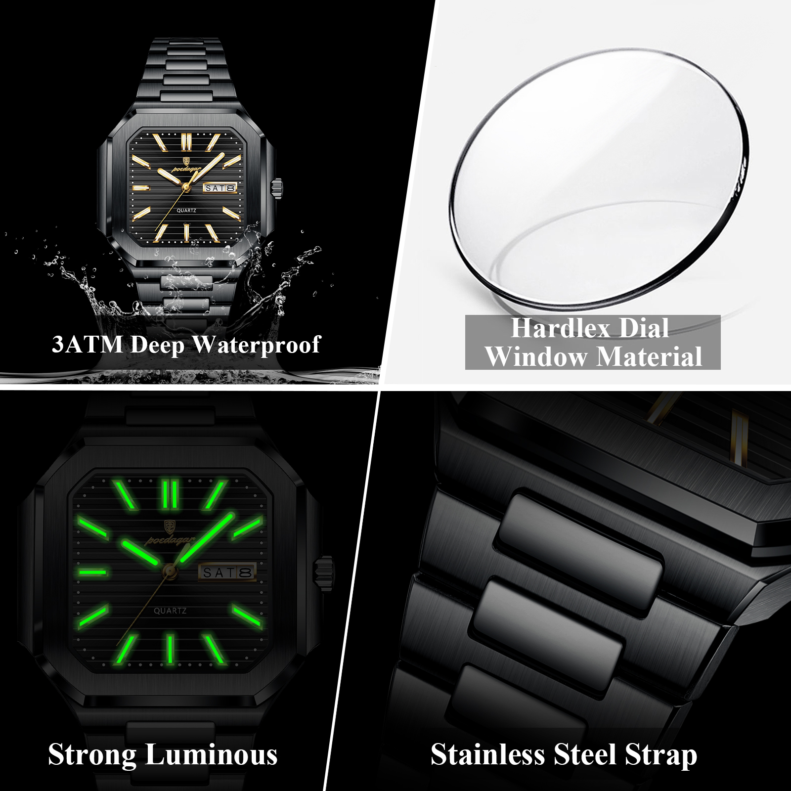 POEDAGAR Casual Square Man Wri – Smartwatch Nexus Bewertung und Preis