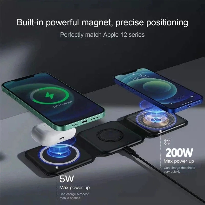 New 3in1 Foldable Wireless Cha – Smartwatch X12 Bewertung und Preis