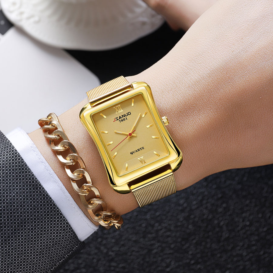 2024 New Trendy Men's Square W – Stainless Mesh Band Bewertung und Preis