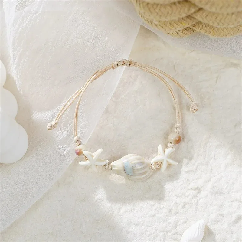 Bohemian Conch Starfish Shells – Ceramic Link Bracelet Bewertung und Preis