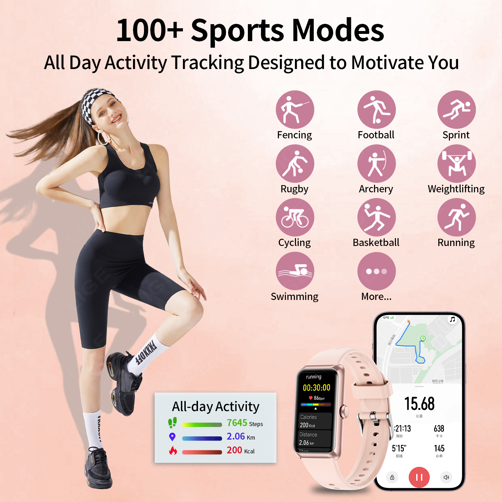 LIGE New Fashion Ladies Smart  – Android Smartwatch Accessories Bewertung und Preis